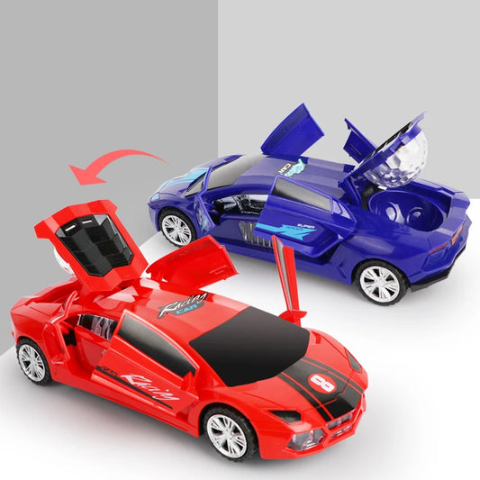 Electric dancing deformation rotating universal car toy